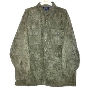 High Sierra Jacket Mens Large Polo Suede Olive Green Military Outdoors Quilted